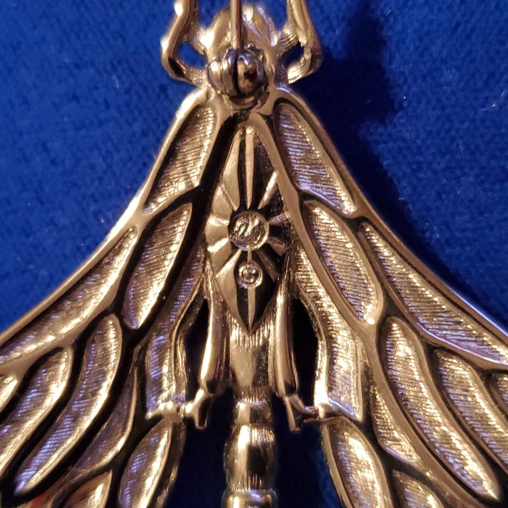 Rare Vintage Swarovski Crystal Art Deco Dragonfly Brooch Pin - Picture 8 of 8